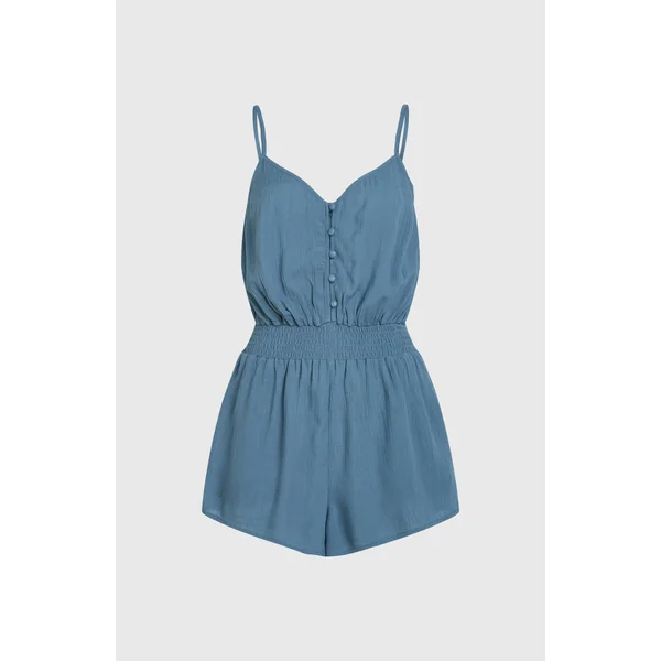 Combishort boutonnée à fines bretelles | Copen Blue