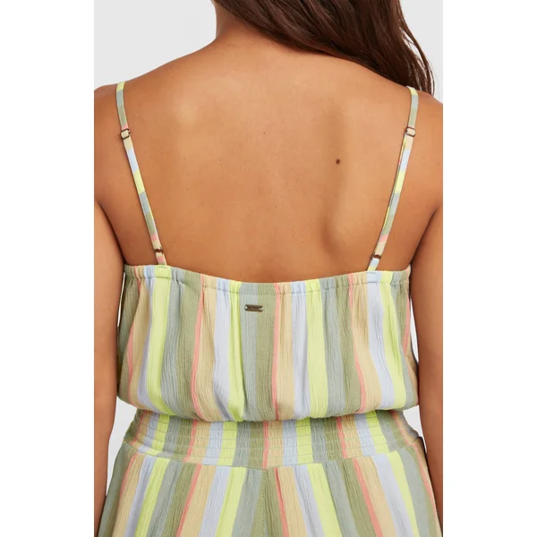 Combishort boutonnée à fines bretelles | Multi Must Haves Stripe