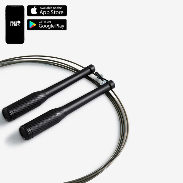 Corde à sauter de cross training vitesse - speed rope noire
