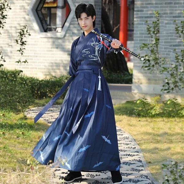 Costume Kimono Samourai Bleu
