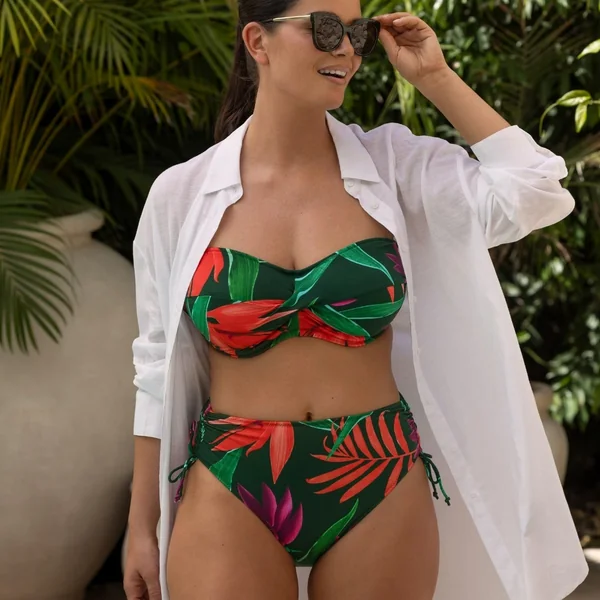 Culotte de Bain taille haute - Mangrove rouge Fantasie Bain