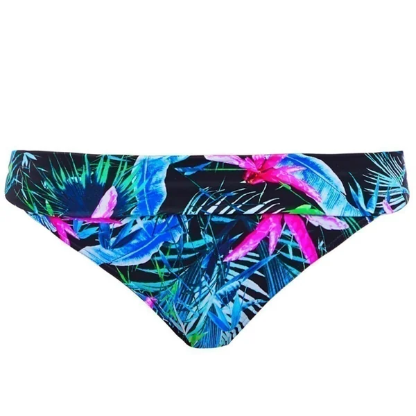 Culotte de bikini taille ajustable Freya Maillots JUNGLE FLOWER black tropical