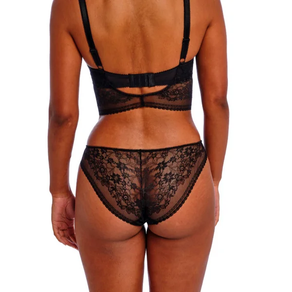 Culotte en dentelle noire black Freya