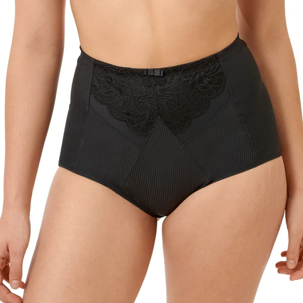 Culotte haute sculptante en microfibre - Noire