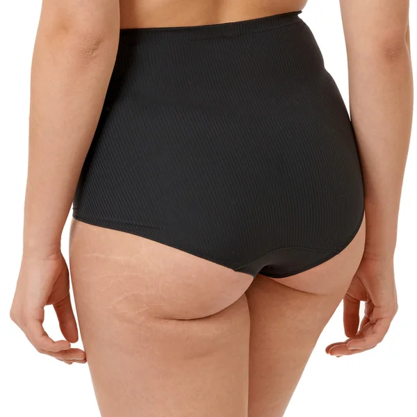Culotte haute sculptante en microfibre - Noire