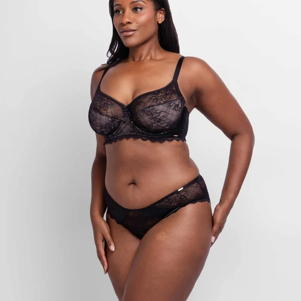 Culotte hipster échancrée -Noir Dorina