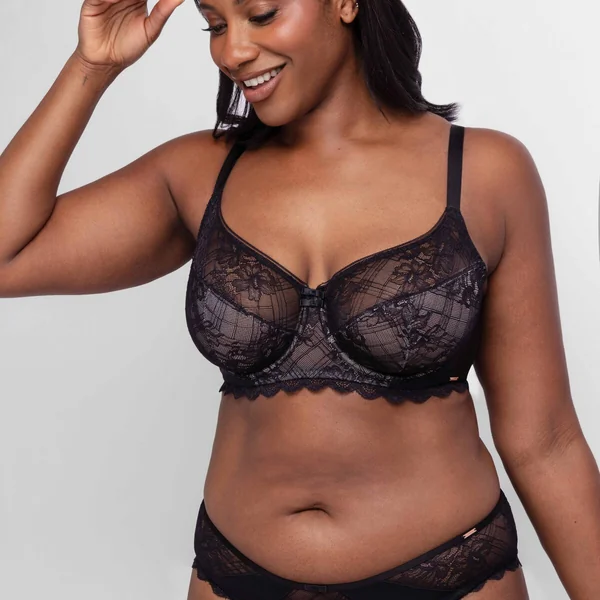 Culotte hipster échancrée -Noir Dorina