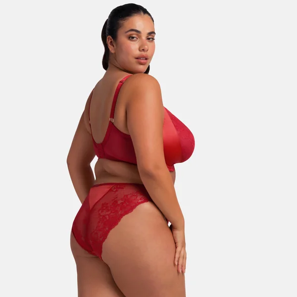 Culotte rouge en dentelle Dorina