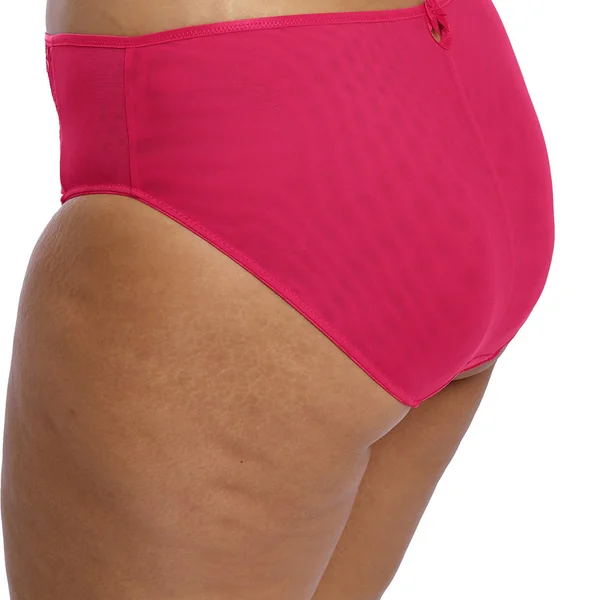 Culotte taille haute détails en dentelle rose Elomi