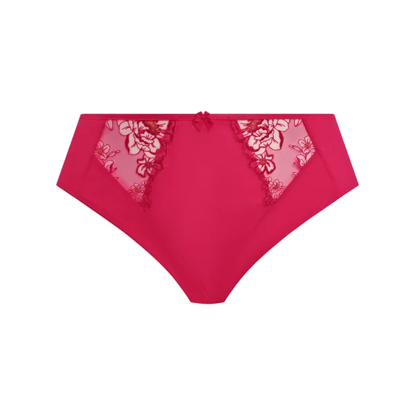 Culotte taille haute détails en dentelle rose Elomi