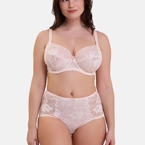 Culotte taille haute détails en dentelle - Rose Sans Complexe CAPUCINE