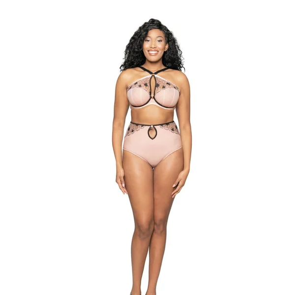 Culotte taille haute rose
