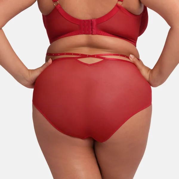 Culotte taille haute Rouge Dorina