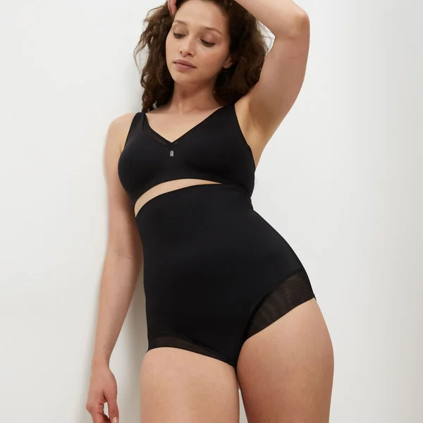 Culotte taille haute sculptante noire