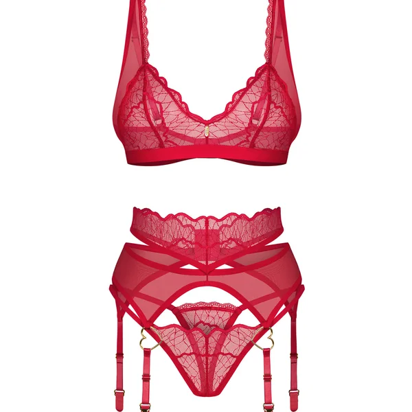 Cupide Desir ensemble 3 pièces Rouge Obsessive