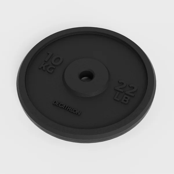 Disque de musculation fonte 10kg 28mm, disque de fonte à 80 % recyclée