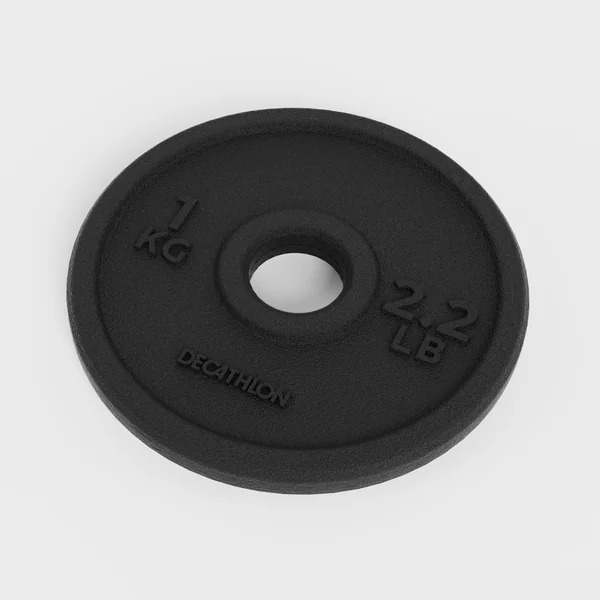 Disque de musculation fonte 1kg 28mm, disque de fonte à 80 % recyclée