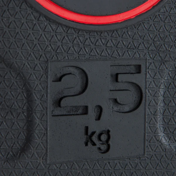Disque musculation en caoutchouc 2,5kg 28mm, composé à 80 % de fonte recyclée