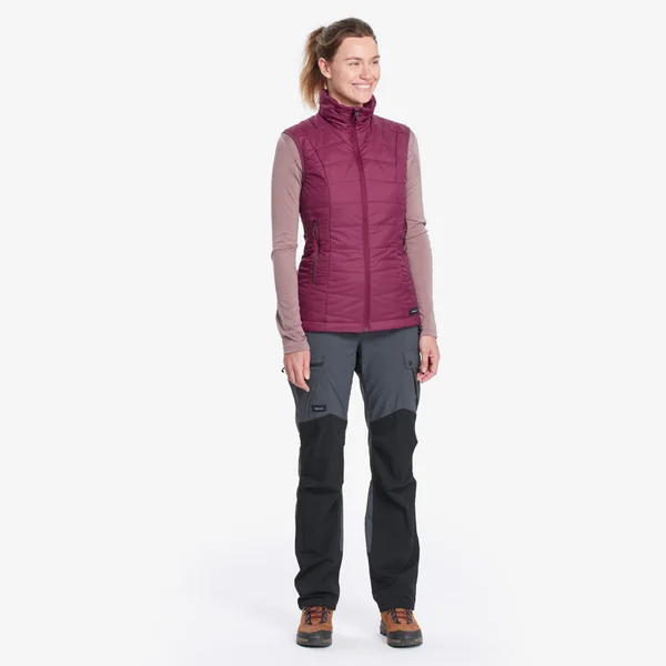 Doudoune de trek sans manches synthétique Femme, MT100 violet