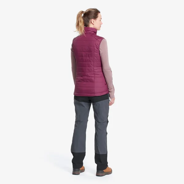 Doudoune de trek sans manches synthétique Femme, MT100 violet
