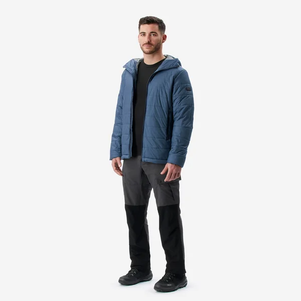 Doudoune synthétique à capuche de trek montagne - Bleu - MT100 - 5 °C - Homme