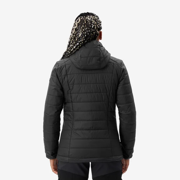 Doudoune synthétique à capuche de trek montagne - Noir - MT100 -5 °C - Femme