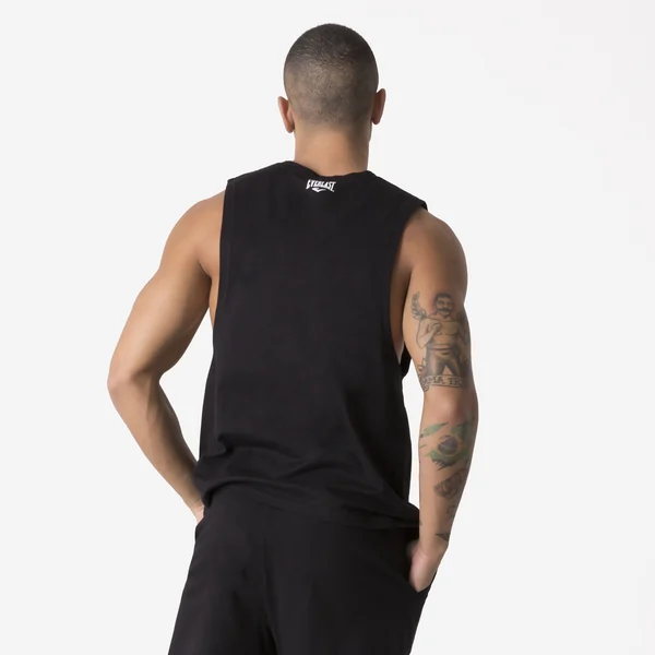 Débardeur de fitness homme, noir