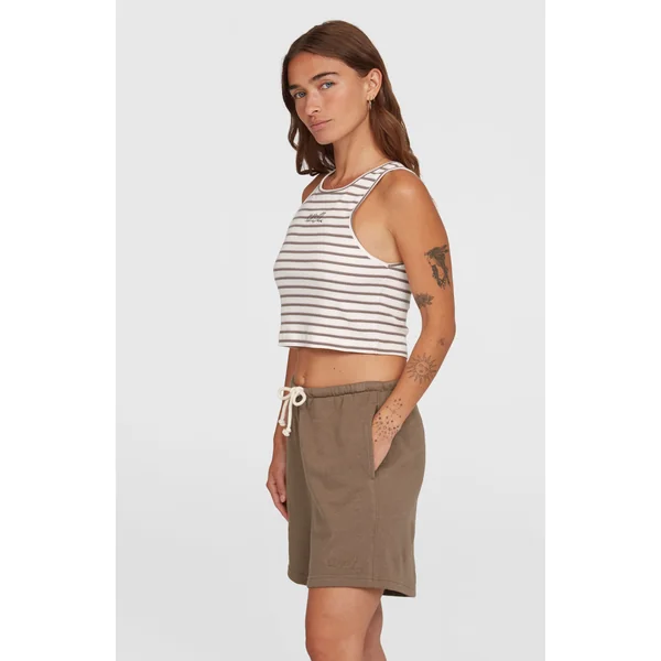 Débardeur Jess Rib | White Yarn Dye Stripe
