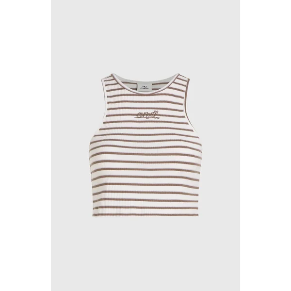 Débardeur Jess Rib | White Yarn Dye Stripe