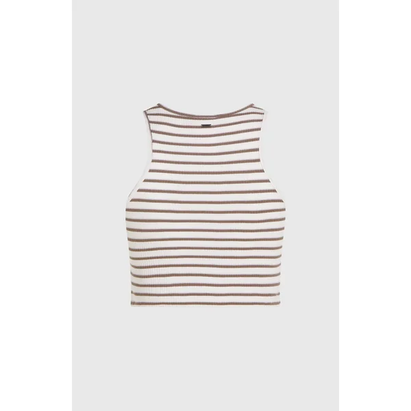 Débardeur Jess Rib | White Yarn Dye Stripe