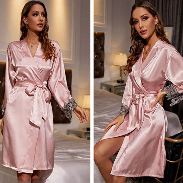Déshabillé Kimono Dentelle Femme Long