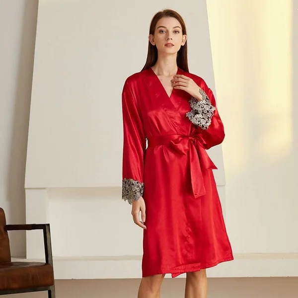 Déshabillé Kimono Femme Rouge