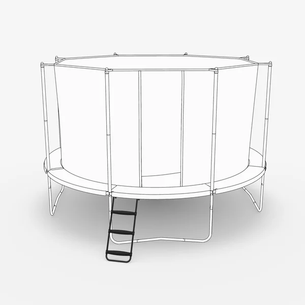 Echelle 3 marches trampolines 365, 420 et 520, noir