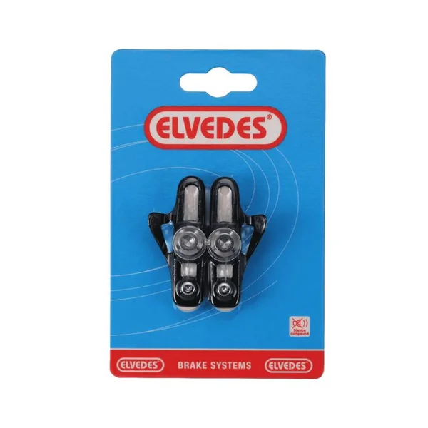 ELVEDES Paire de patins plus portes patins Alu 55mm White Compound pour Shimano