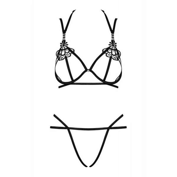 Ensemble 2 pièces - Soutien-gorge et string ouverts