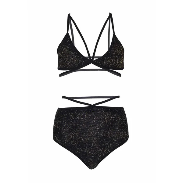 Ensemble 2 pièces soutien-gorge à lanières et slip brésilien