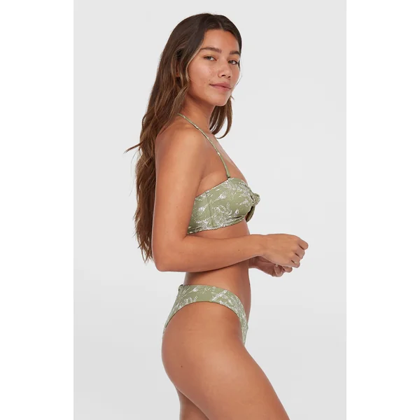 Ensemble de bikinis Knot Bandeau Matira | Green Textured Jungle