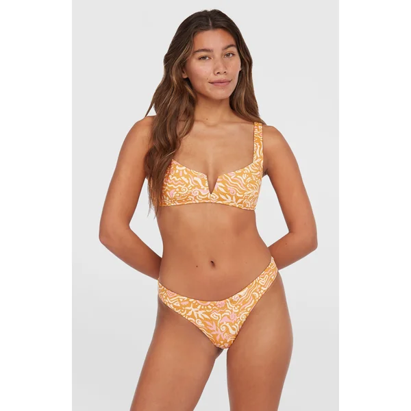 Ensemble de bikinis Women of the Wave Popoyo Matira | Orange Abstract Wave