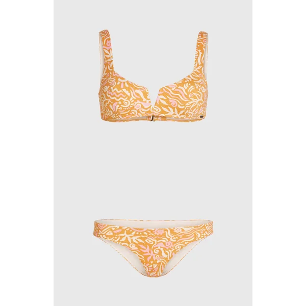 Ensemble de bikinis Women of the Wave Popoyo Matira | Orange Abstract Wave