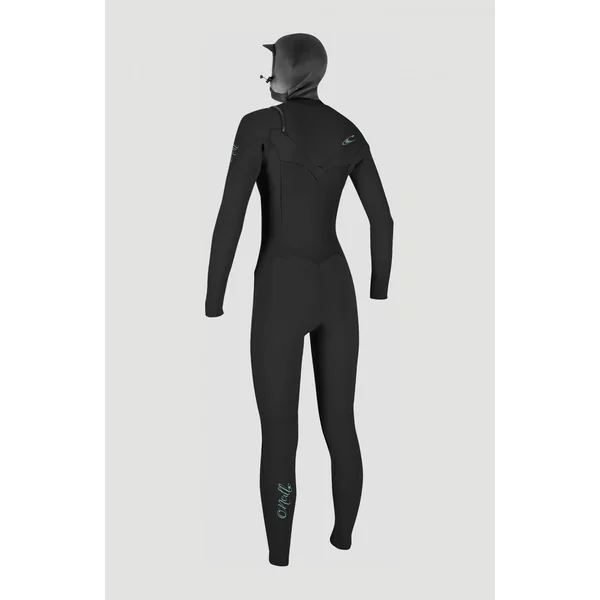 Epic 6/5/4mm Chest Zip Full Wetsuit with Hood | BLACK/BLACK