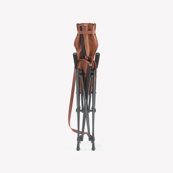 FAUTEUIL PLIANT CONFORTABLE POUR LE CAMPING - MARRON
