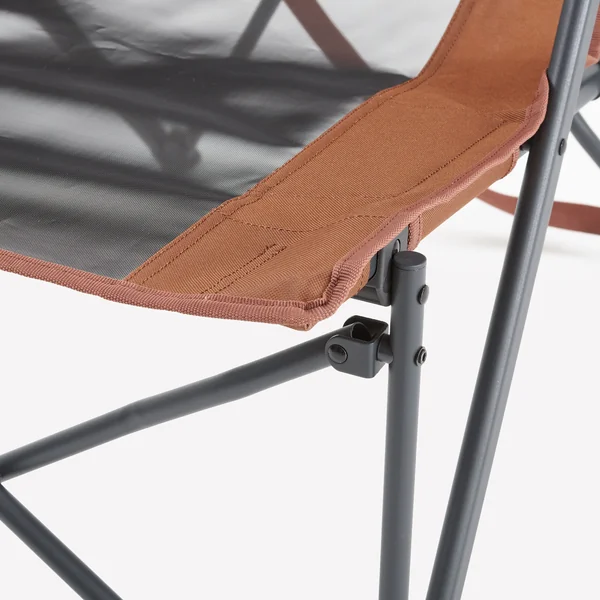 FAUTEUIL PLIANT CONFORTABLE POUR LE CAMPING - MARRON