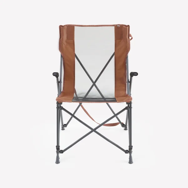 FAUTEUIL PLIANT CONFORTABLE POUR LE CAMPING - MARRON