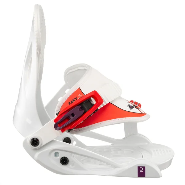 Fixations snowboard rapide enfant - Faky XS - blanche et rouge