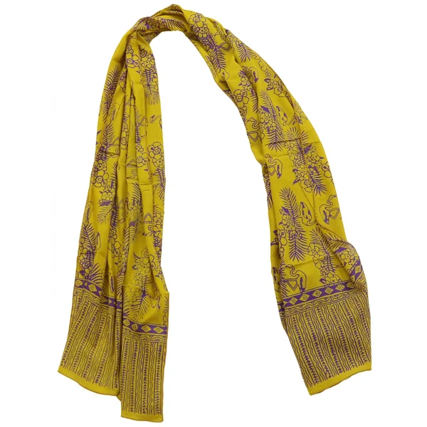 Foulard flamant jaune