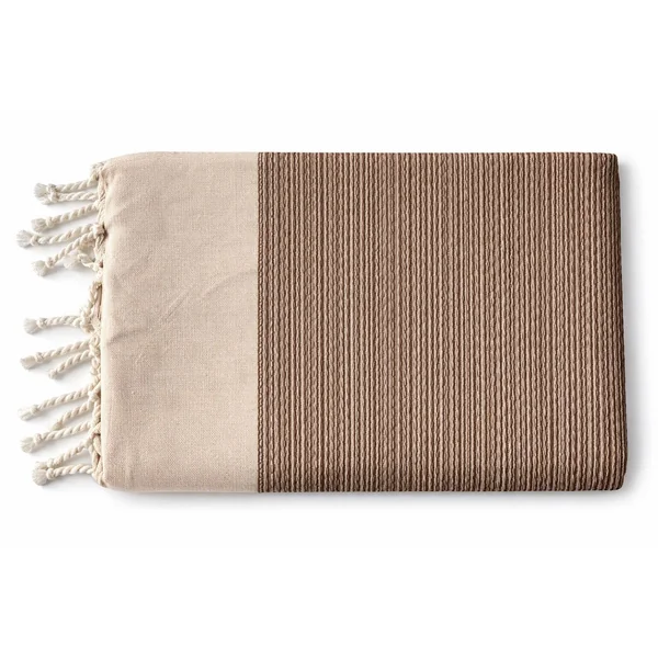 Fouta abeille coton Calanca marron