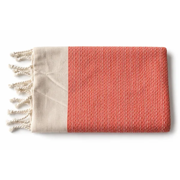 Fouta abeille coton Calanca orange