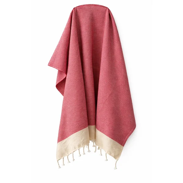 Fouta abeille coton Calanca rouge