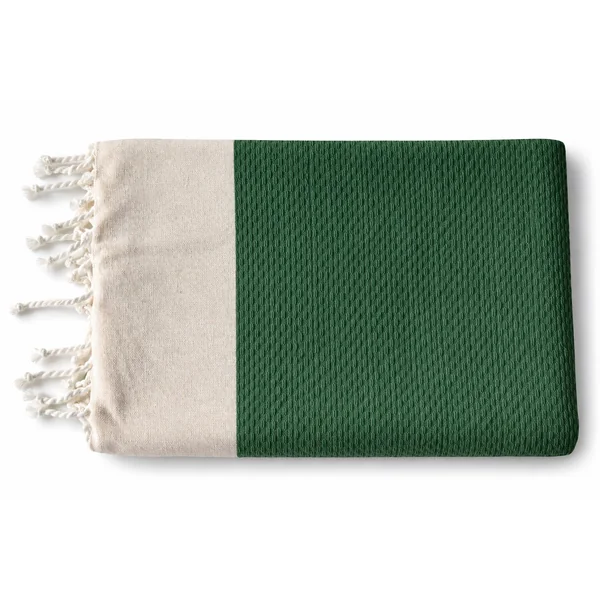 Fouta abeille coton Calanca vert foncé