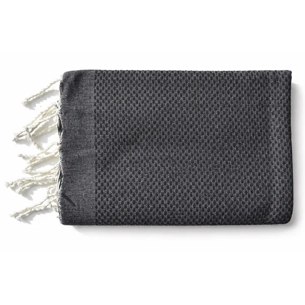 Fouta nid d'abeille Solea noir